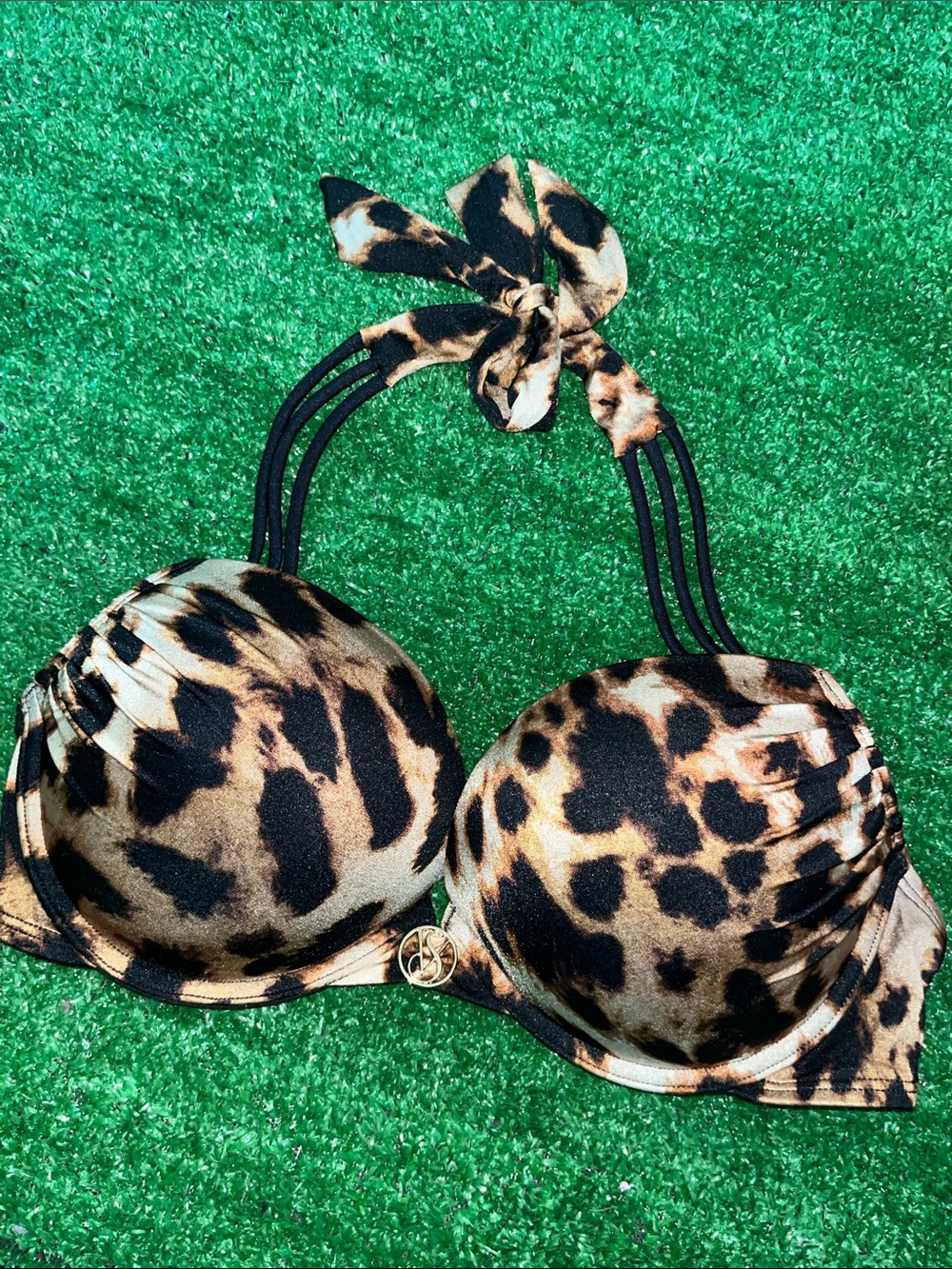 Victoria’s Secret Bombshell Leopard Push-up Bikini Top- Size 36C